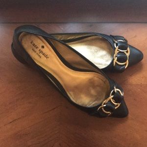 EUC Vtg Kate Spade Eryn Flats in Black, size 8
